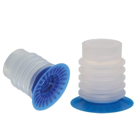 Fipa Bellows vacuum cup diam. 50 mm, Silicone transp. 70 Degrees / blue 40 Degrees Shore 25.050.100.8